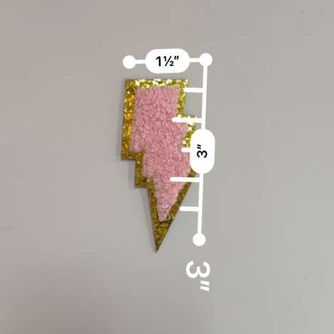 Blush Teddy Lightning Bolt Patch