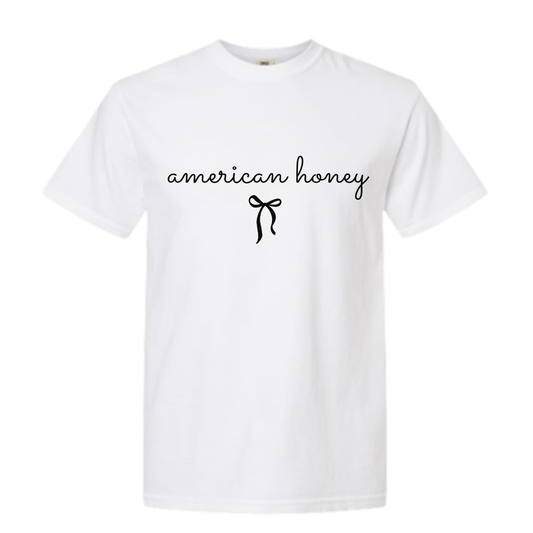 American Honey Minimalist Bow Tee