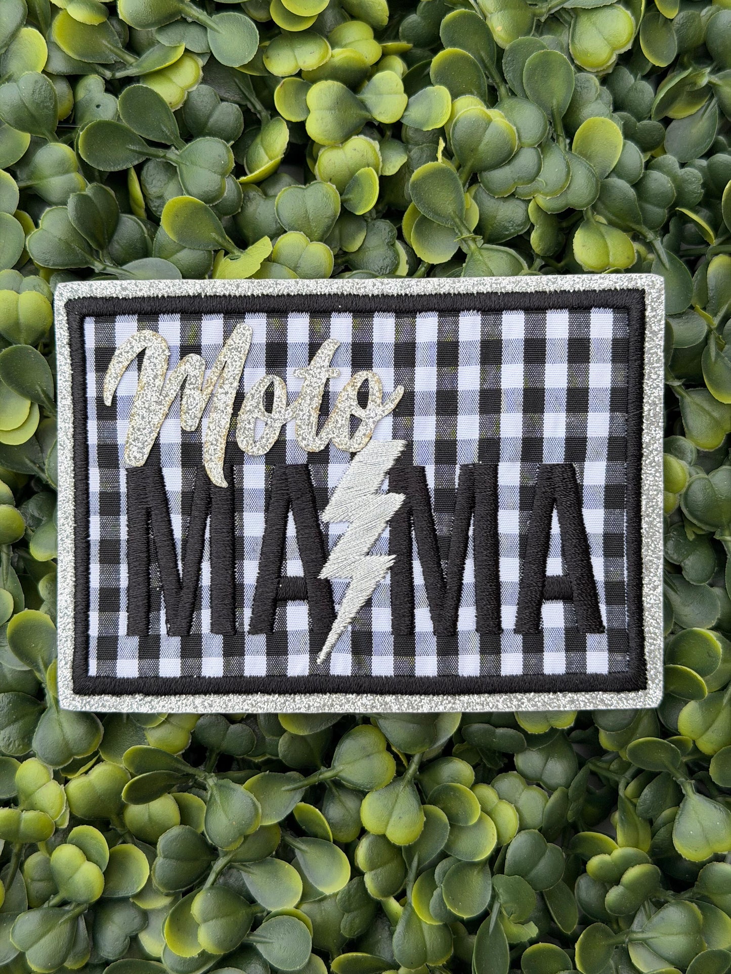 Moto Mama Checkered Patch