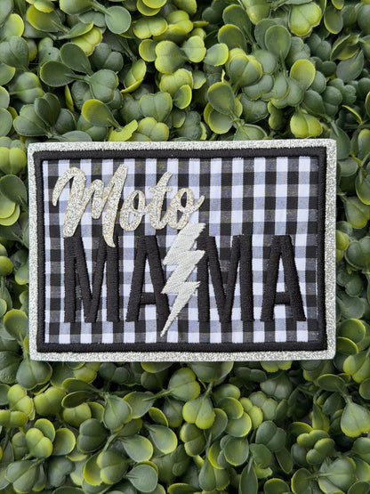 Moto Mama Checkered Patch
