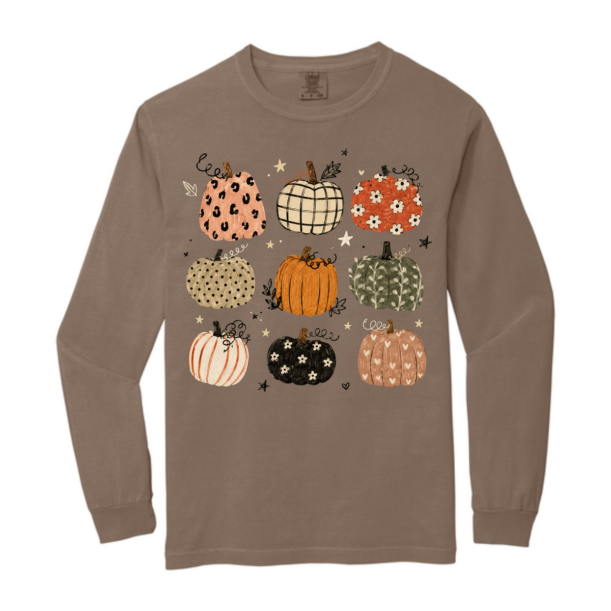 Tan 9 Pumpkins Comfort Colors® Longsleeve