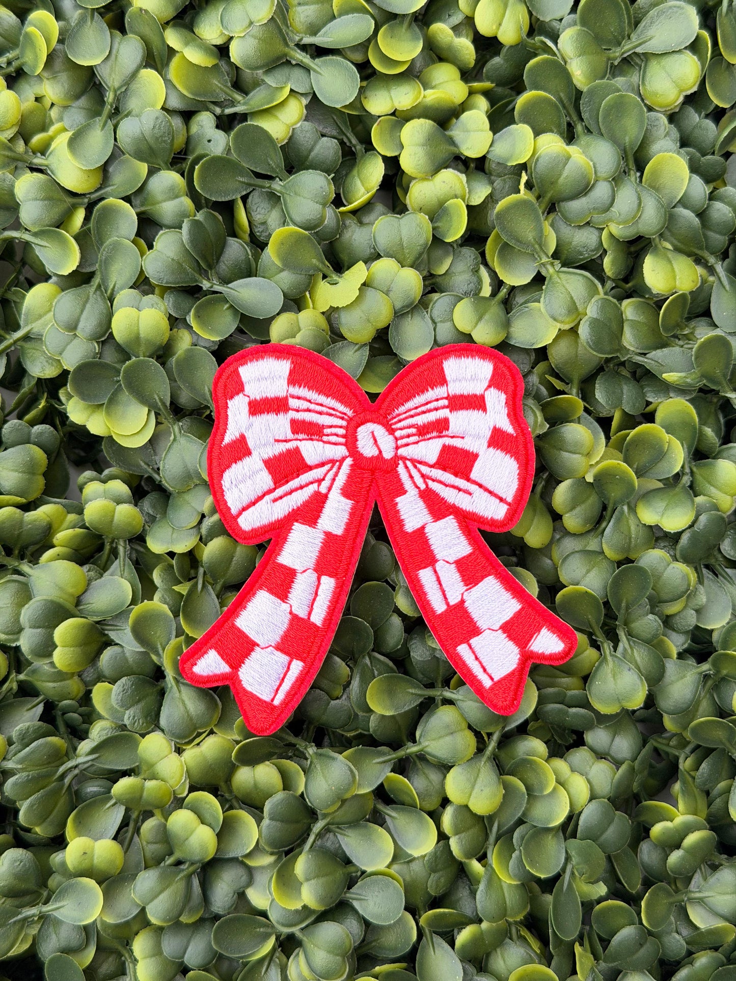 Checkered Coquette Bow Patch