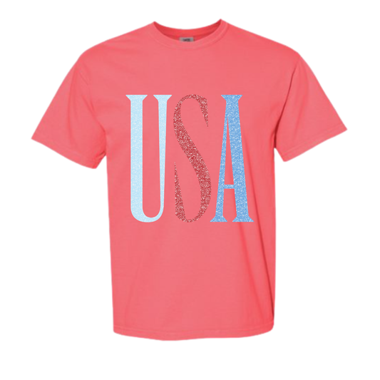 Glitter USA Patriotic Tee