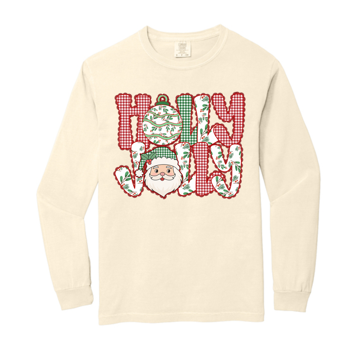 Holly Jolly Creme Comfort Colors® Longsleeve