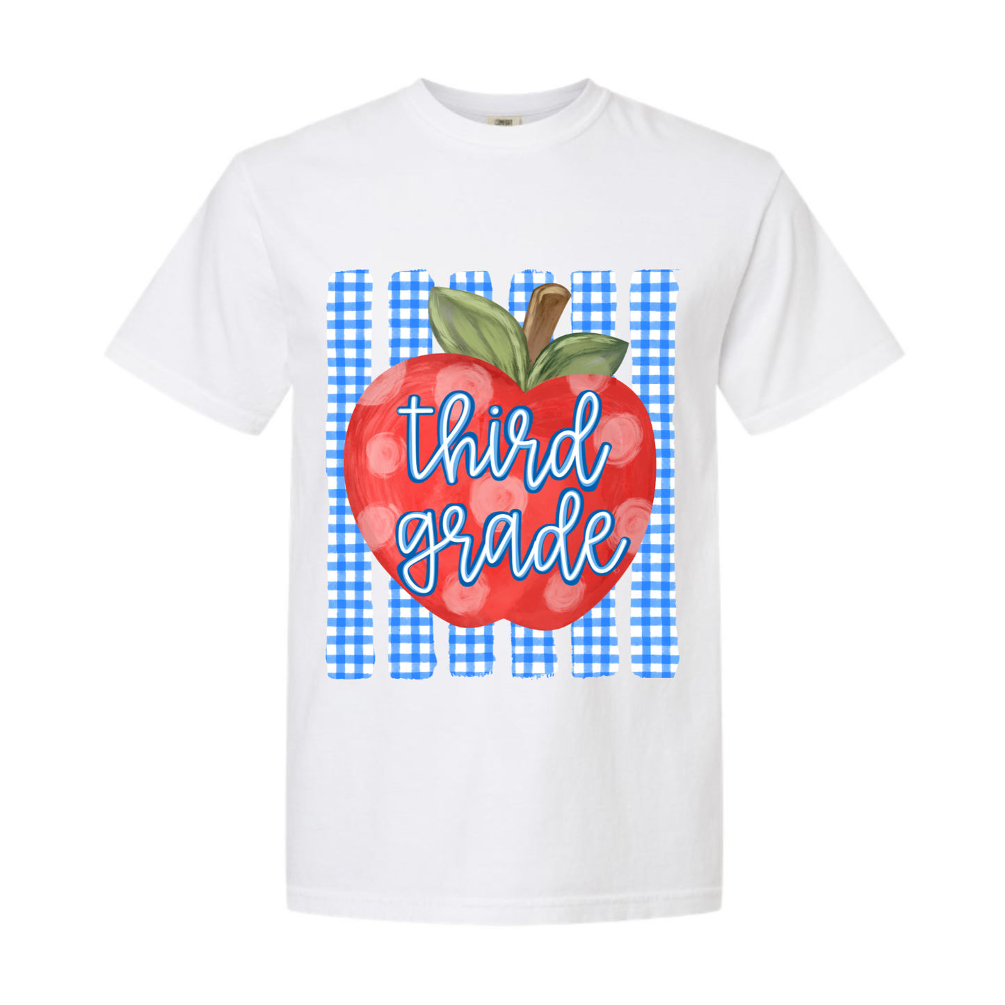 Third Grade apple Comfort Colors tee