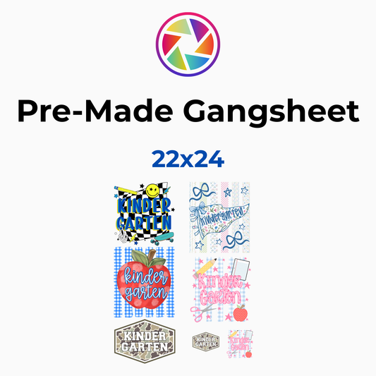 Kindergarten DTF Gang Sheet Bundle - 22x24