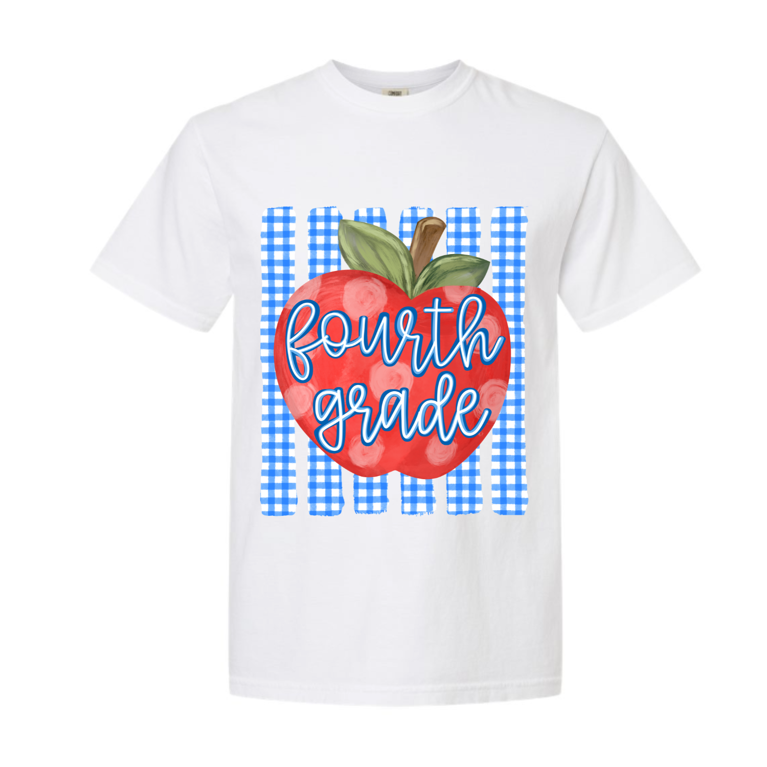 Fourth Grade apple Comfort Colors tee
