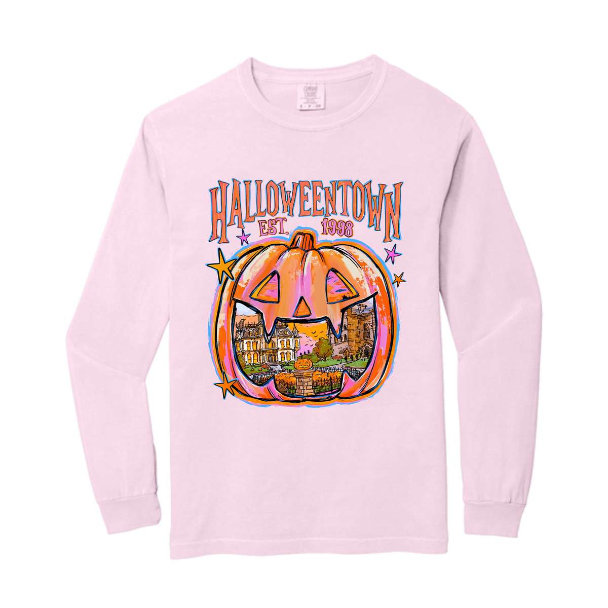 Halloweentown Pink Comfort Colors® Longsleeve