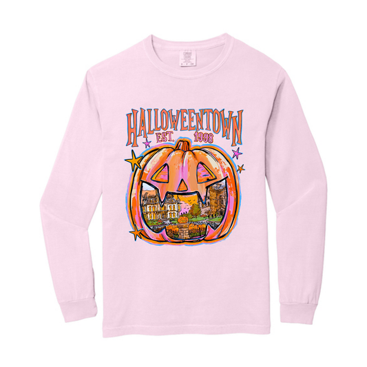 Halloweentown Pink Comfort Colors® Longsleeve