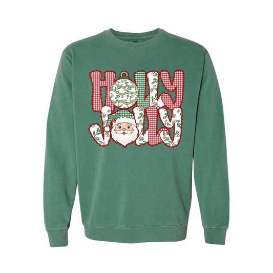 Holly Santa Comfort Colors® Crewneck