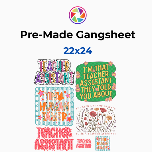 Teacher Assistant Gangsheet 22x24