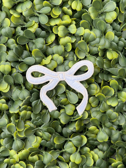 Ivory Coquette Bow Patch