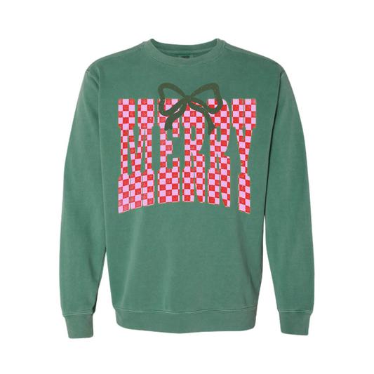 Green Merry Crew Comfort Colors® Crewneck