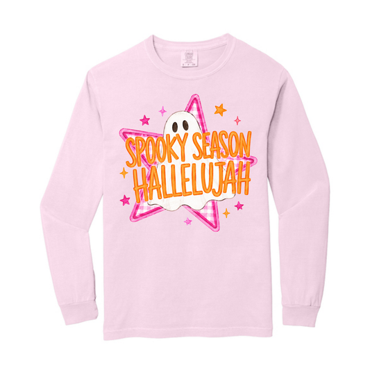 Spooky Hallelujah Pink Comfort Colors® Longsleeve