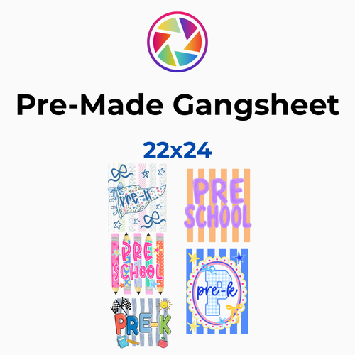 Pre-K Retro DTF Gang Sheet Bundle - 22x24