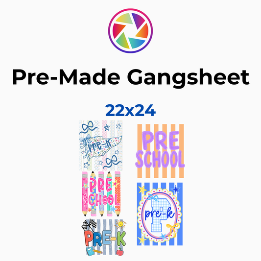 Pre-K Retro DTF Gang Sheet Bundle - 22x24