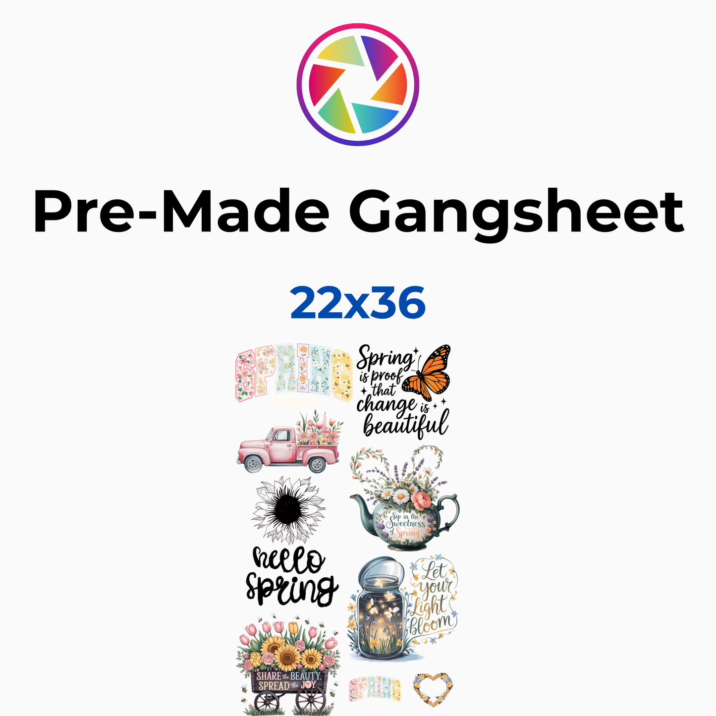 Spring Pre-Made Gang Sheet 22x36