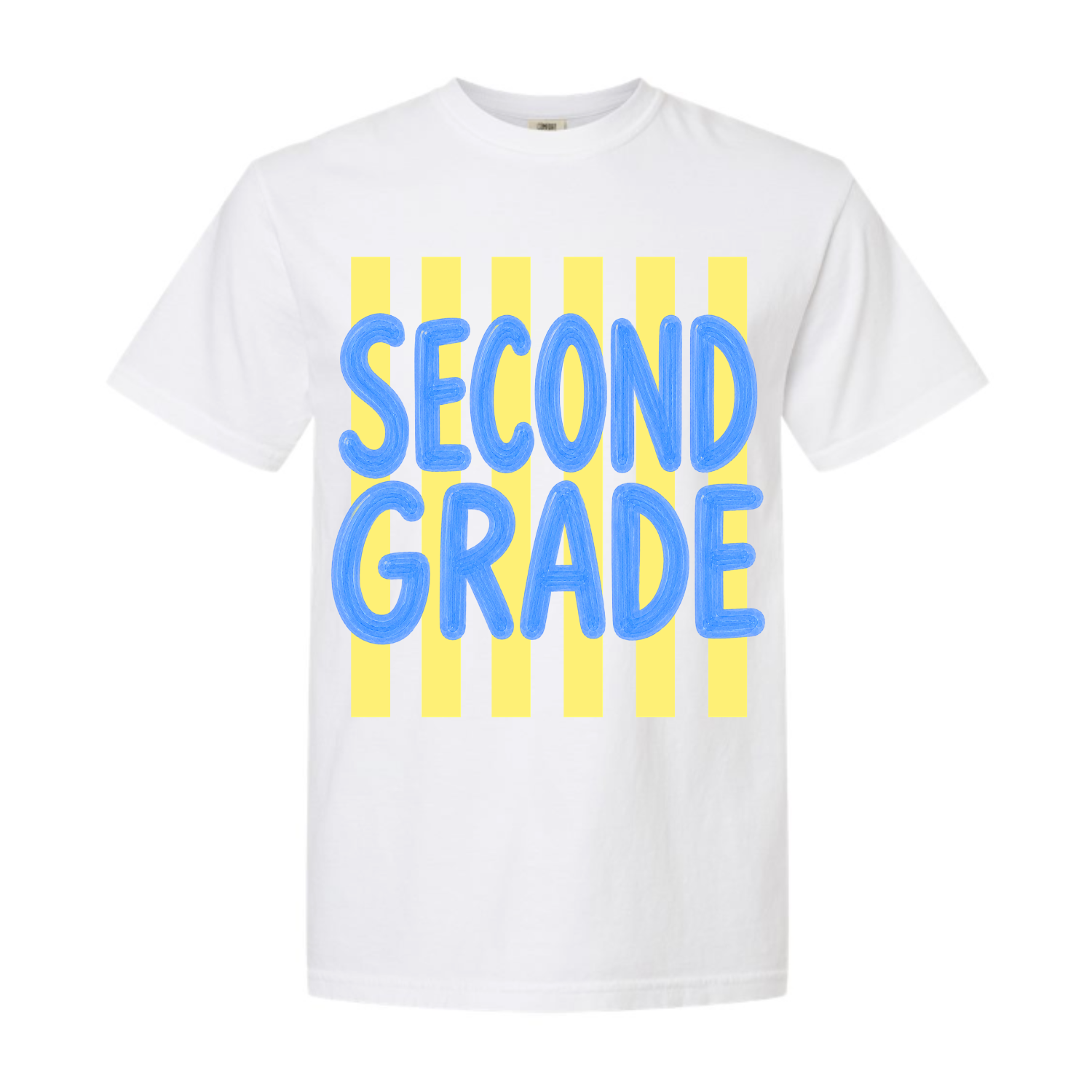 Second Grade balloon letter Comfort Colors tee