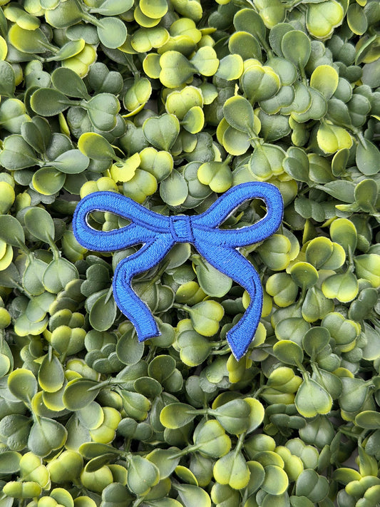 Royal Blue Coquette Bow Patch