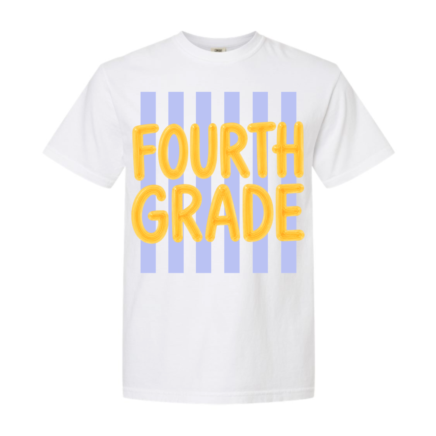Fourth Grade balloon letter Comfort Colors tee