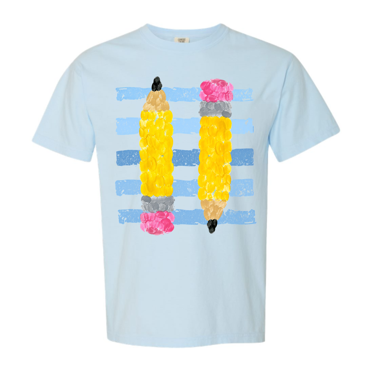 Colorful pencils Comfort Colors tee