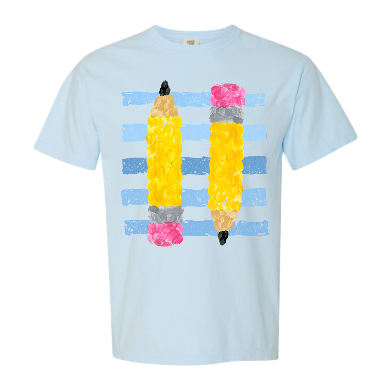 Colorful pencils Comfort Colors tee
