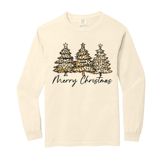 Merry Christmas Trees Comfort Colors® Longsleeve