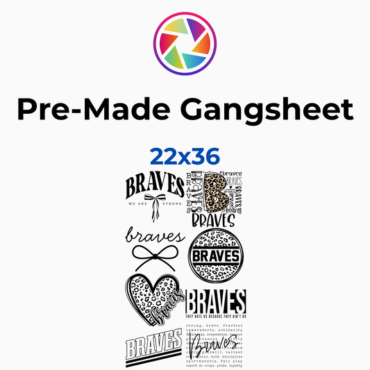 Braves Gangsheet 22x36