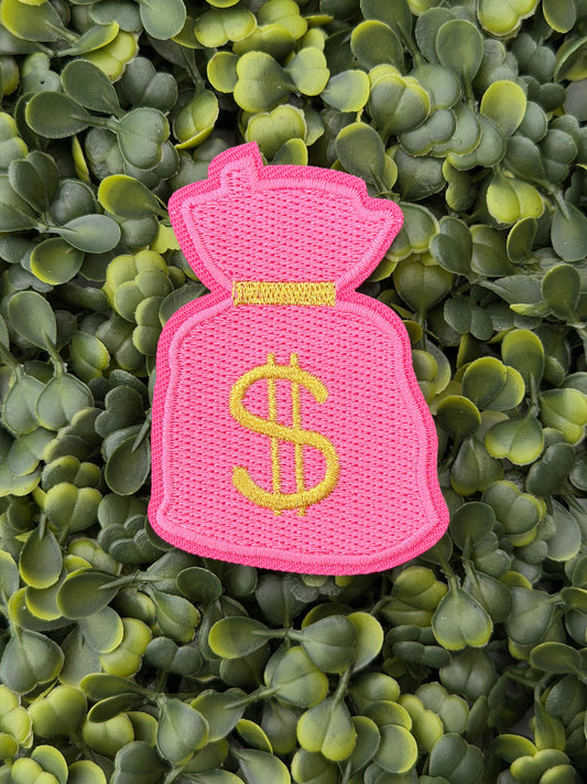 Pink Money Bag Patch
