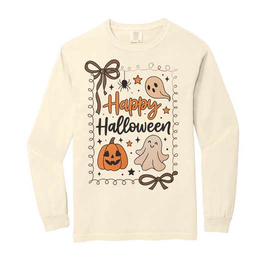 Happy Halloween Creme Comfort Colors® Longsleeve