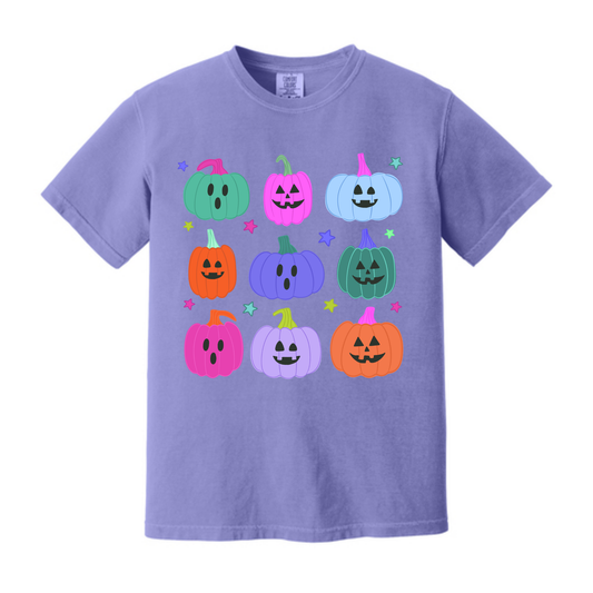 9 Pumpkins Purple Comfort Colors® Tee