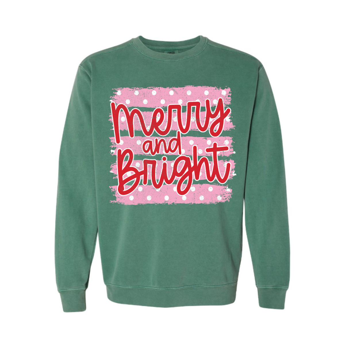 Merry and Bright Green Comfort Colors® Crewneck