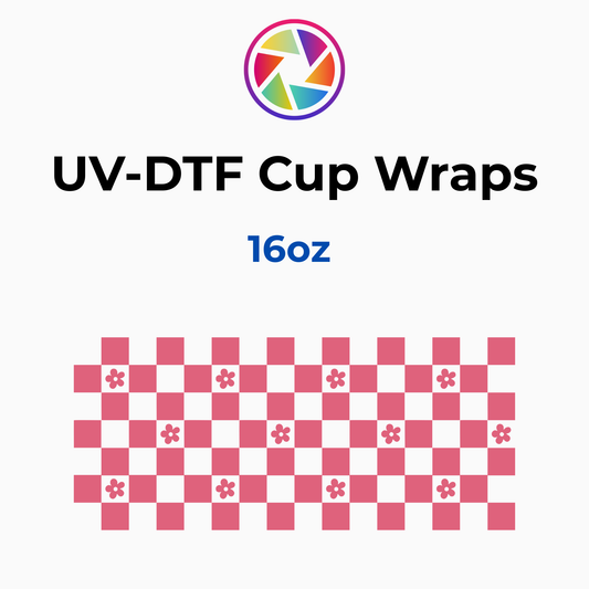 Mauve Flower Checkered Wrap