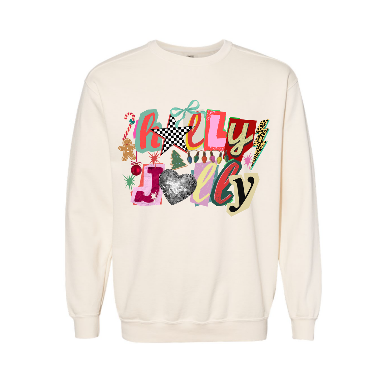 Patchwork Holly Jolly Comfort Colors® Crewneck