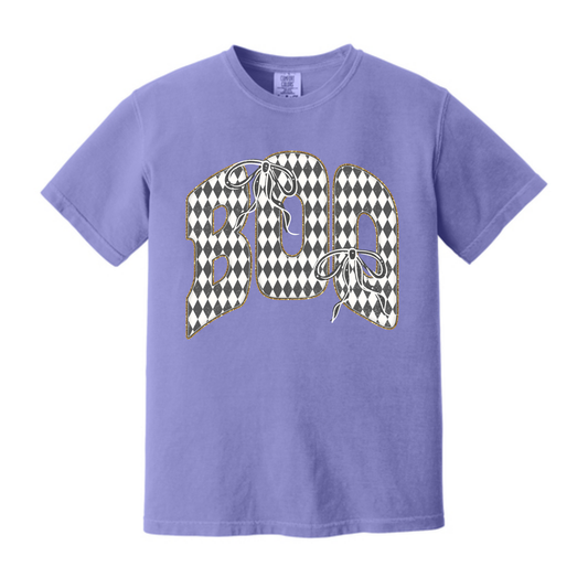 Boo Checkered Comfort Colors® Tee