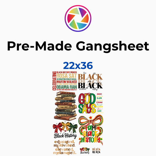 Black History Gangsheet 22x36