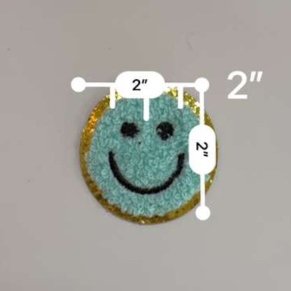 Aqua Teddy Smiley Patch