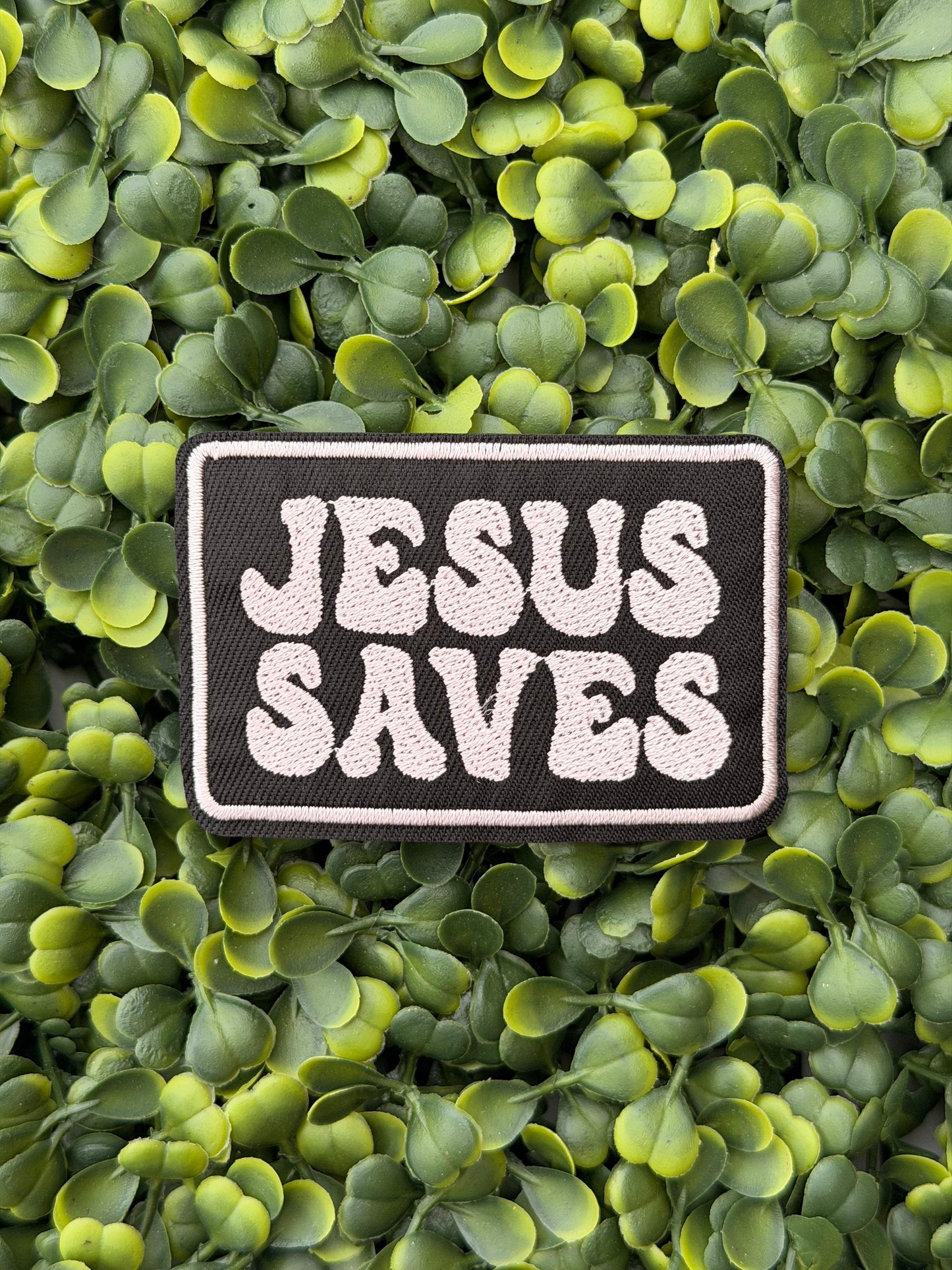 Jesus Saves Retro Patch