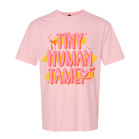 Tiny Human Tamer Bow Gildan Softstyle Tee