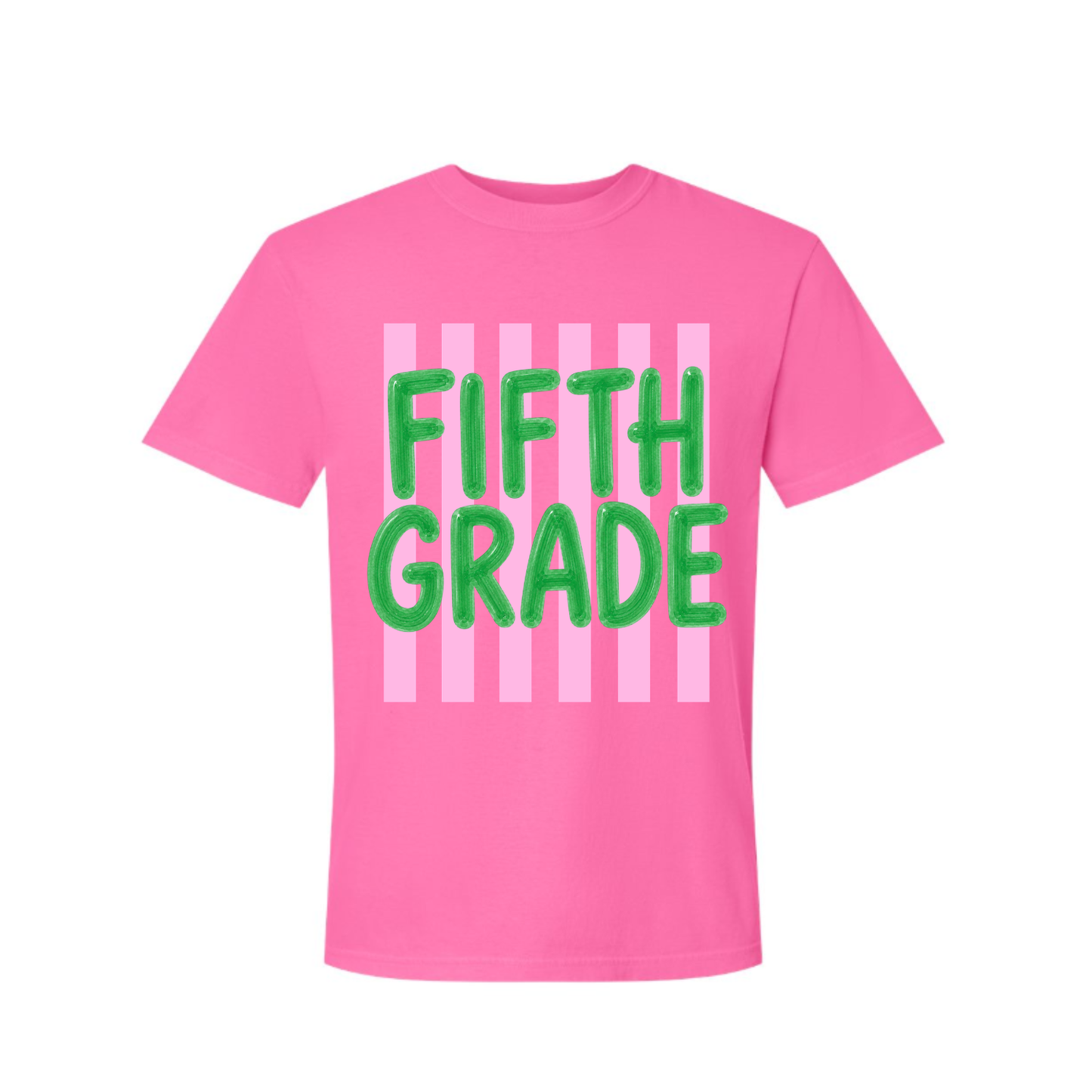 Fifth Grade balloon letter Comfort Colors tee