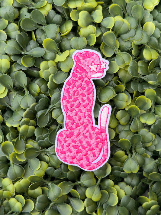 Pink Wildcat Embroidered Patch