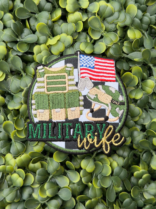 Military Wife Patriotic Patch