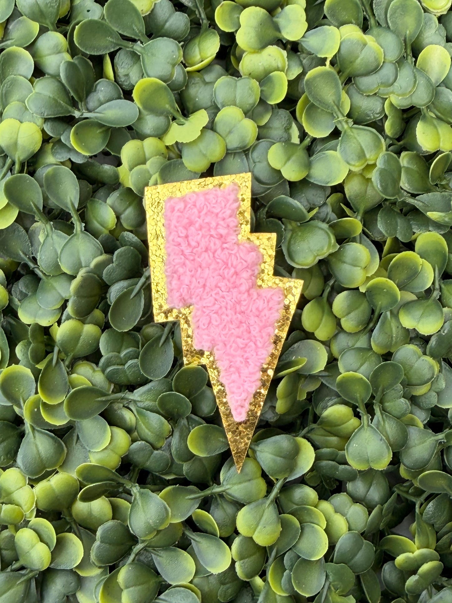 Blush Teddy Lightning Bolt Patch