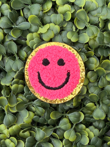 Happy Vibes Teddy Smiley Patch