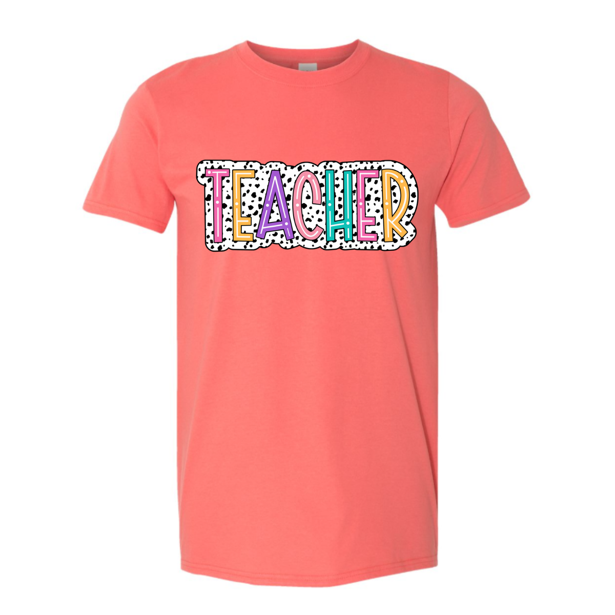 Teacher Dalmatian Print Comfort Colors Tee