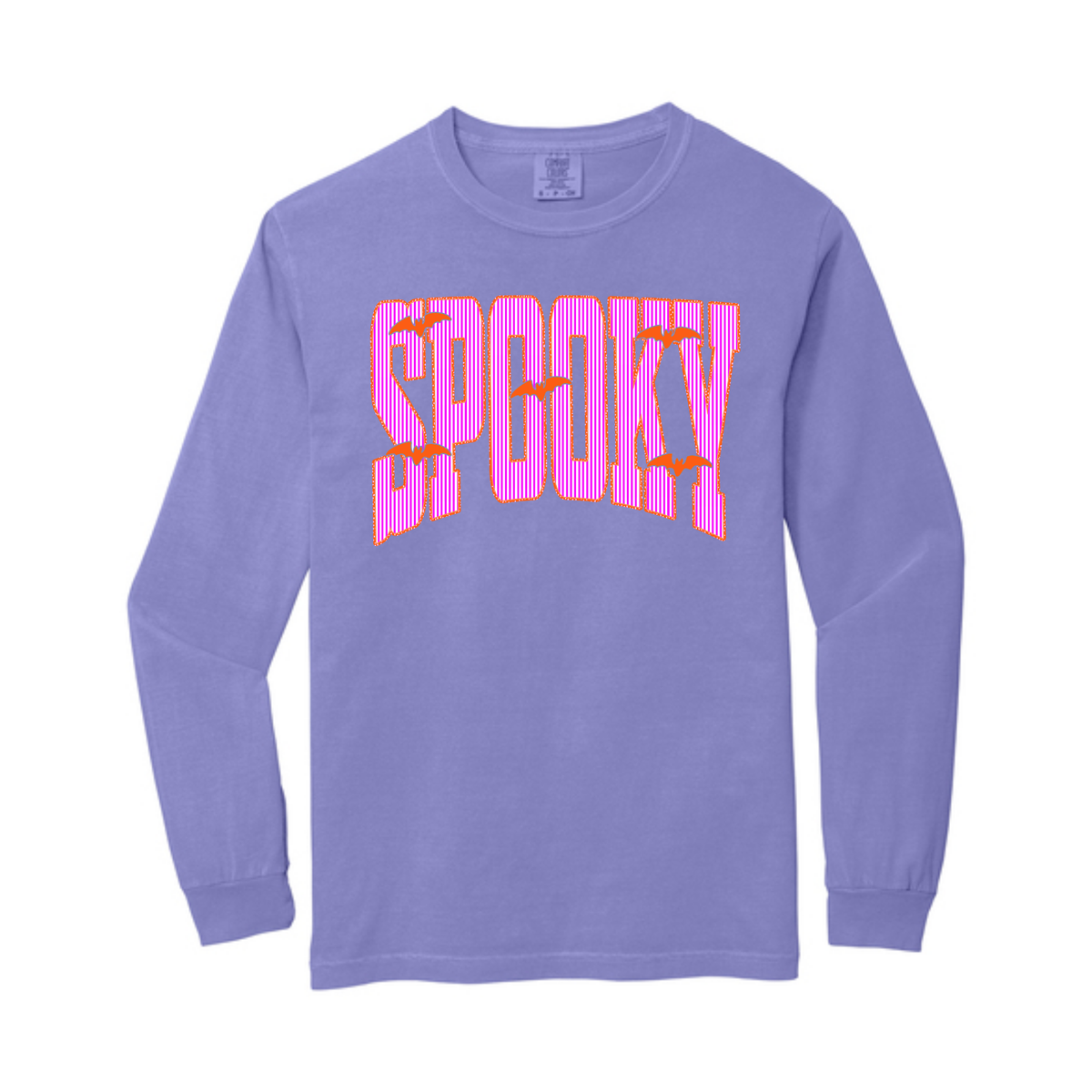 Neon Pink Spooky Comfort Colors® Longsleeve