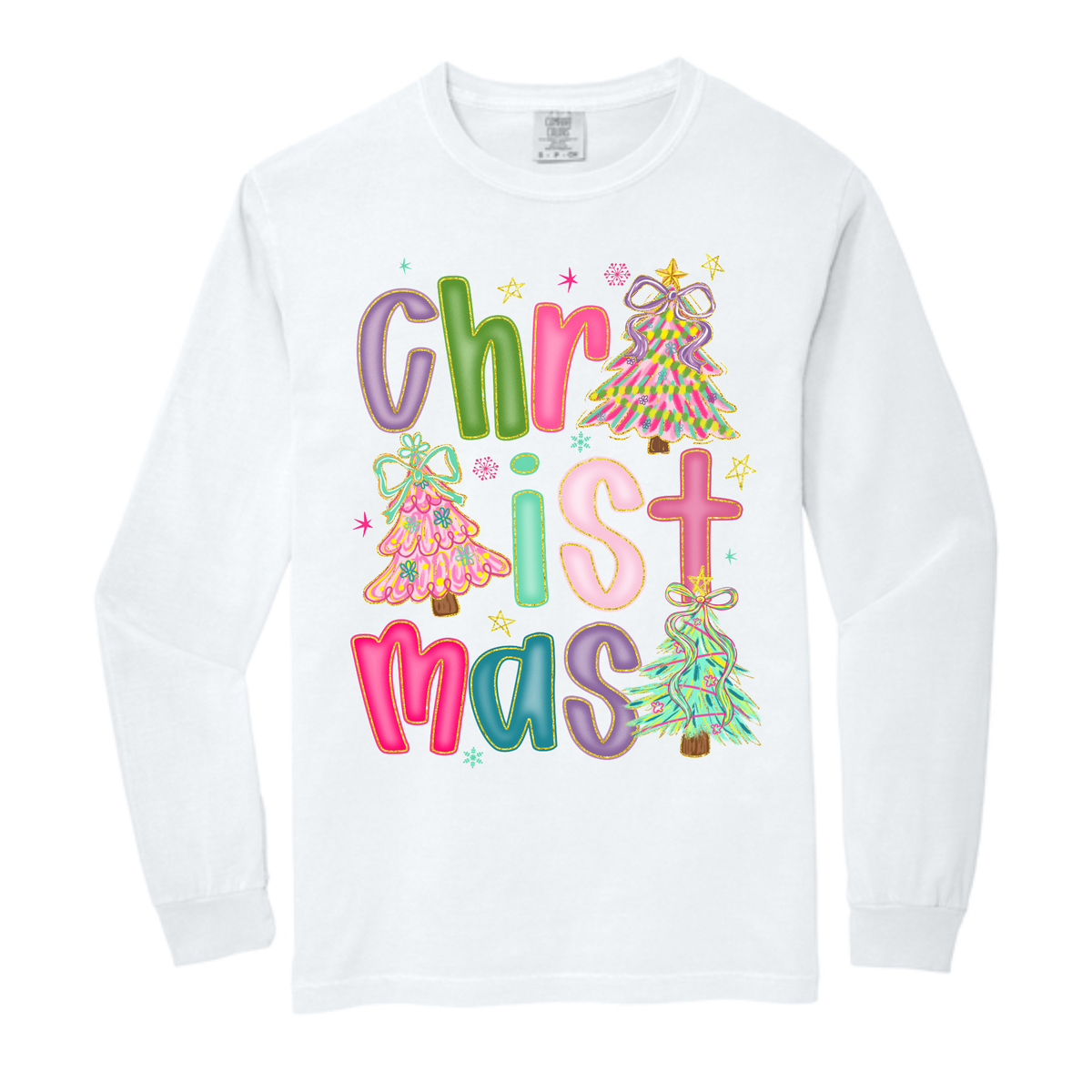 Multi Color Christmas Comfort Colors® Longsleeve