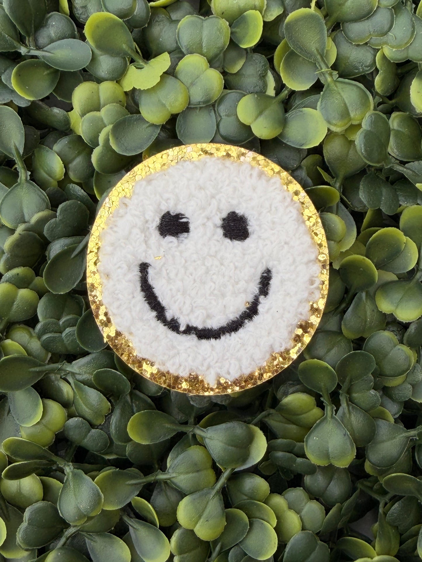 Ivory Teddy Smiley Patch