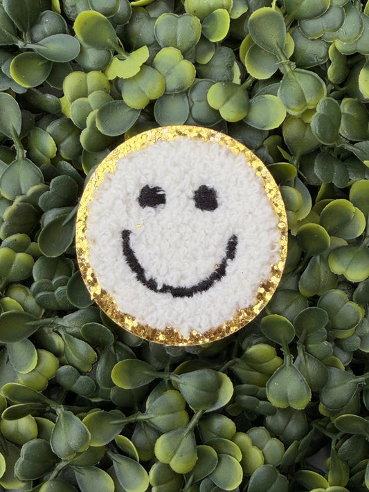 Ivory Teddy Smiley Patch