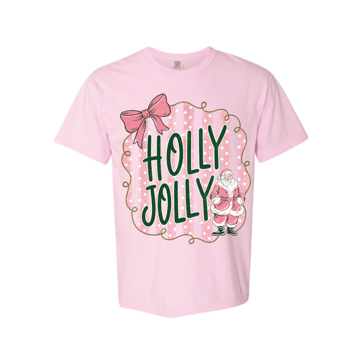 Pink Holly Jolly Comfort Colors® Tee